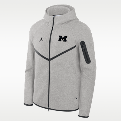 Michigan Tech Fleece Men's Nike College Full-Zip Hooded Jacket